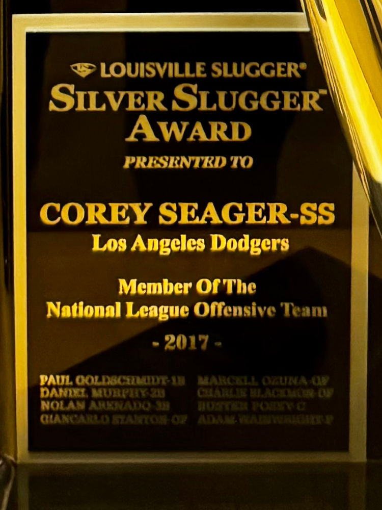 2017 Silver Slugger Award Corey Seager Corey Seager 2017 Silver Slugger Award