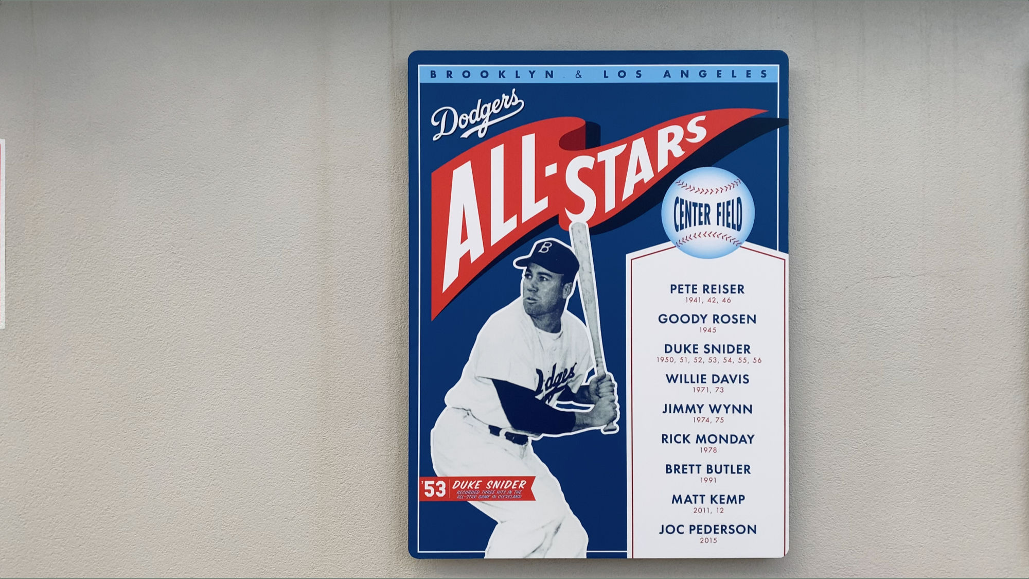 Dodger All-Stars Center Field