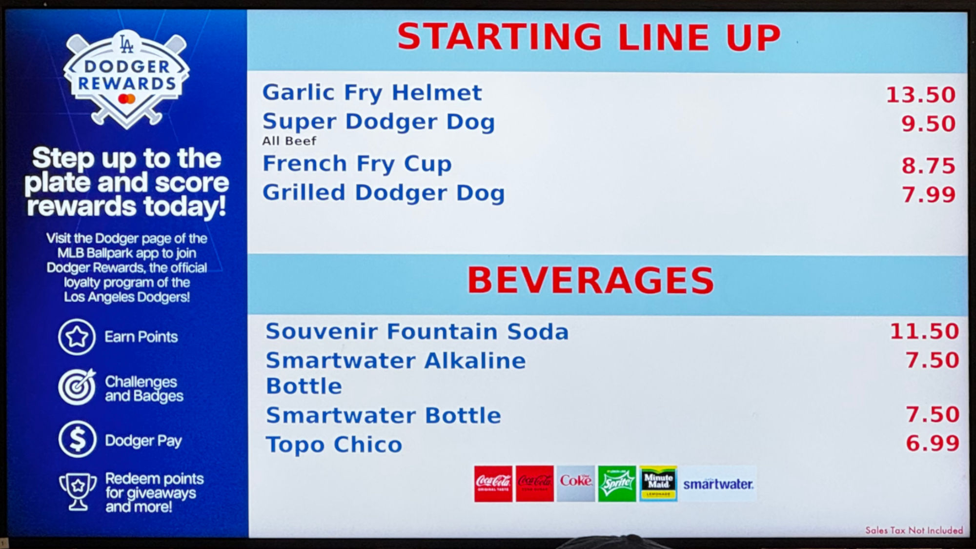 Loge Section 142 Menu Dodger Dogs Express Loge Section 142 Menu