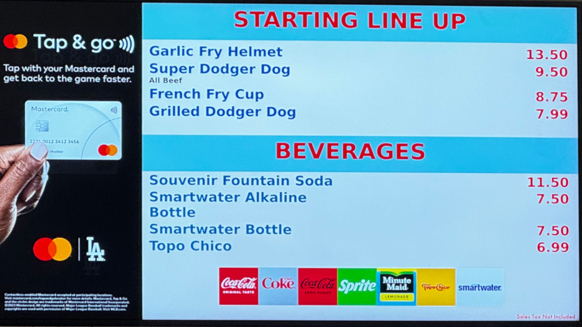 2025 Menu Dodger Dogs Express Menu