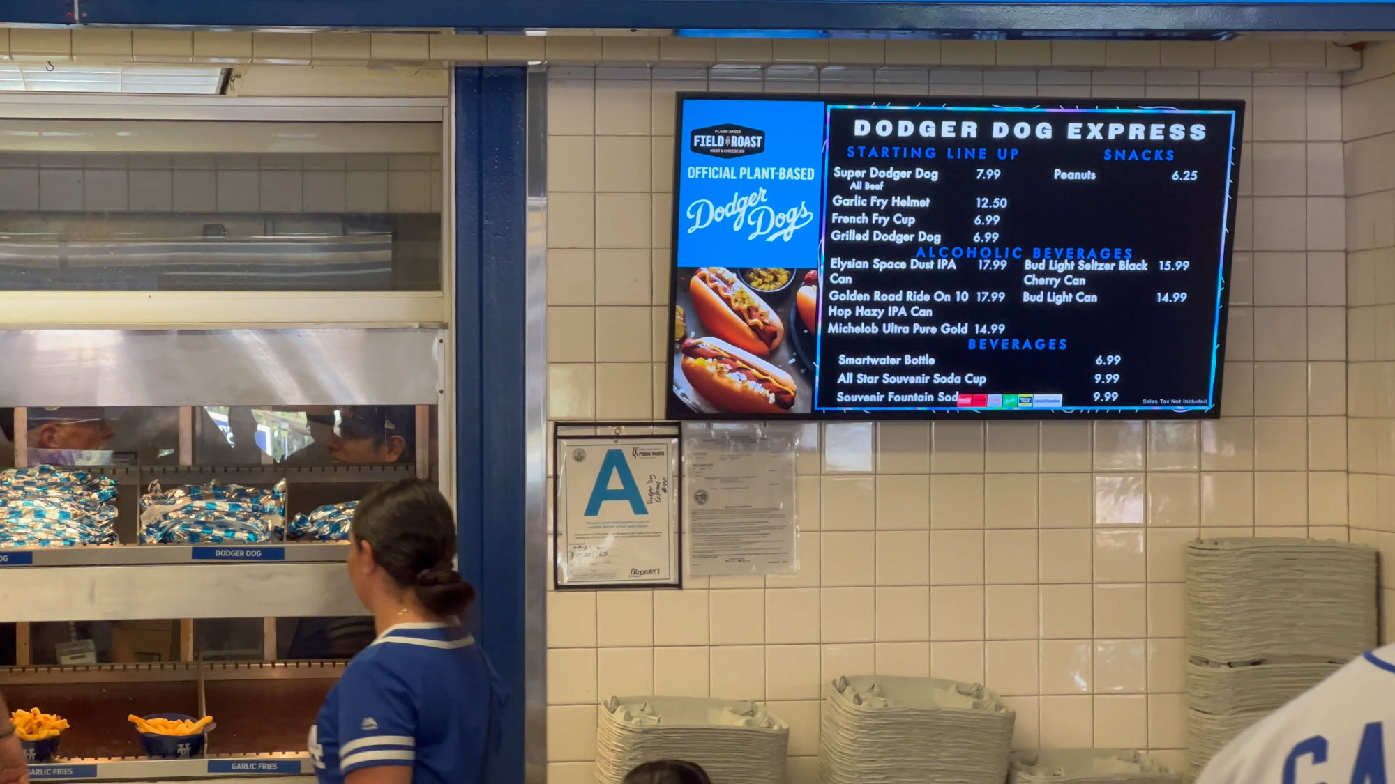 Dodger Dogs Express Section 143 Menu