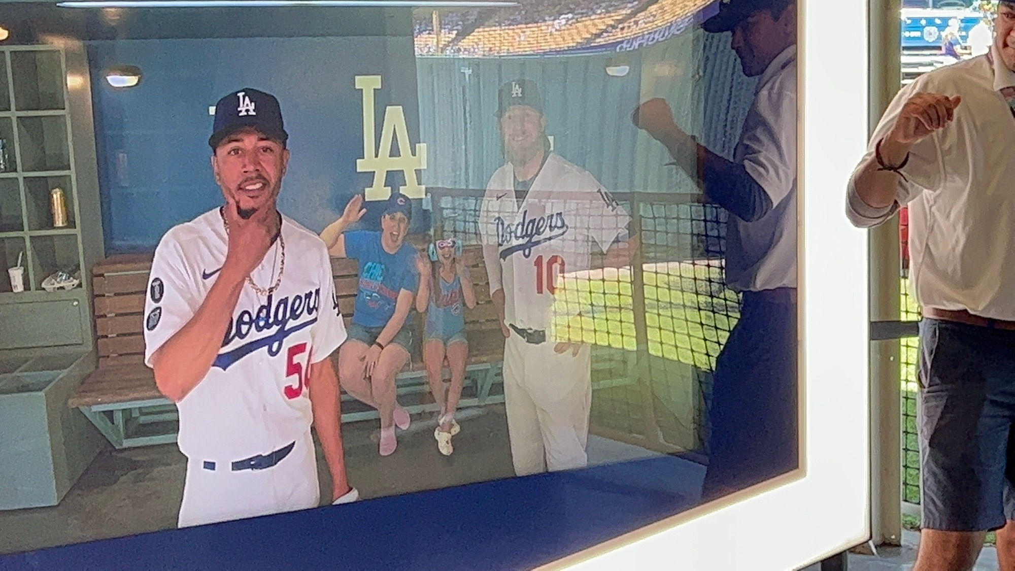 Mookie and JT Dodger Dugout Virtual Photo Mookie and JT