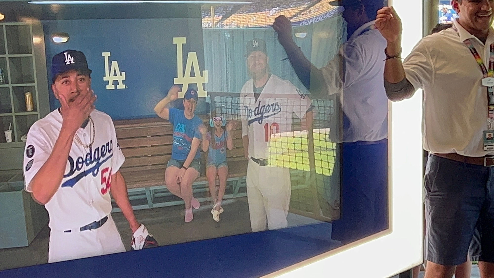 Mookie and JT Dodger Dugout Virtual Photo Mookie and JT