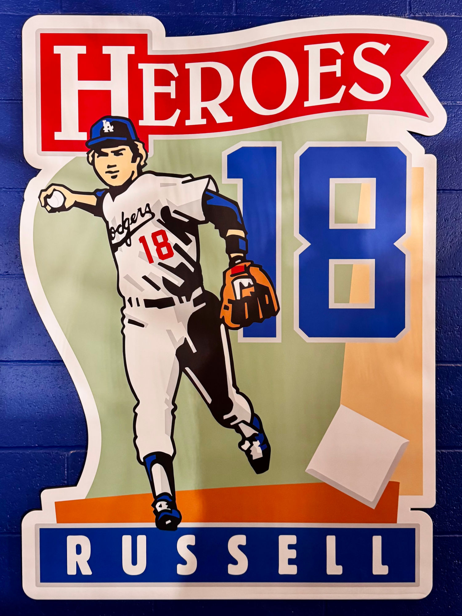 Dodger Hero Sleeve Patch Bill Russell