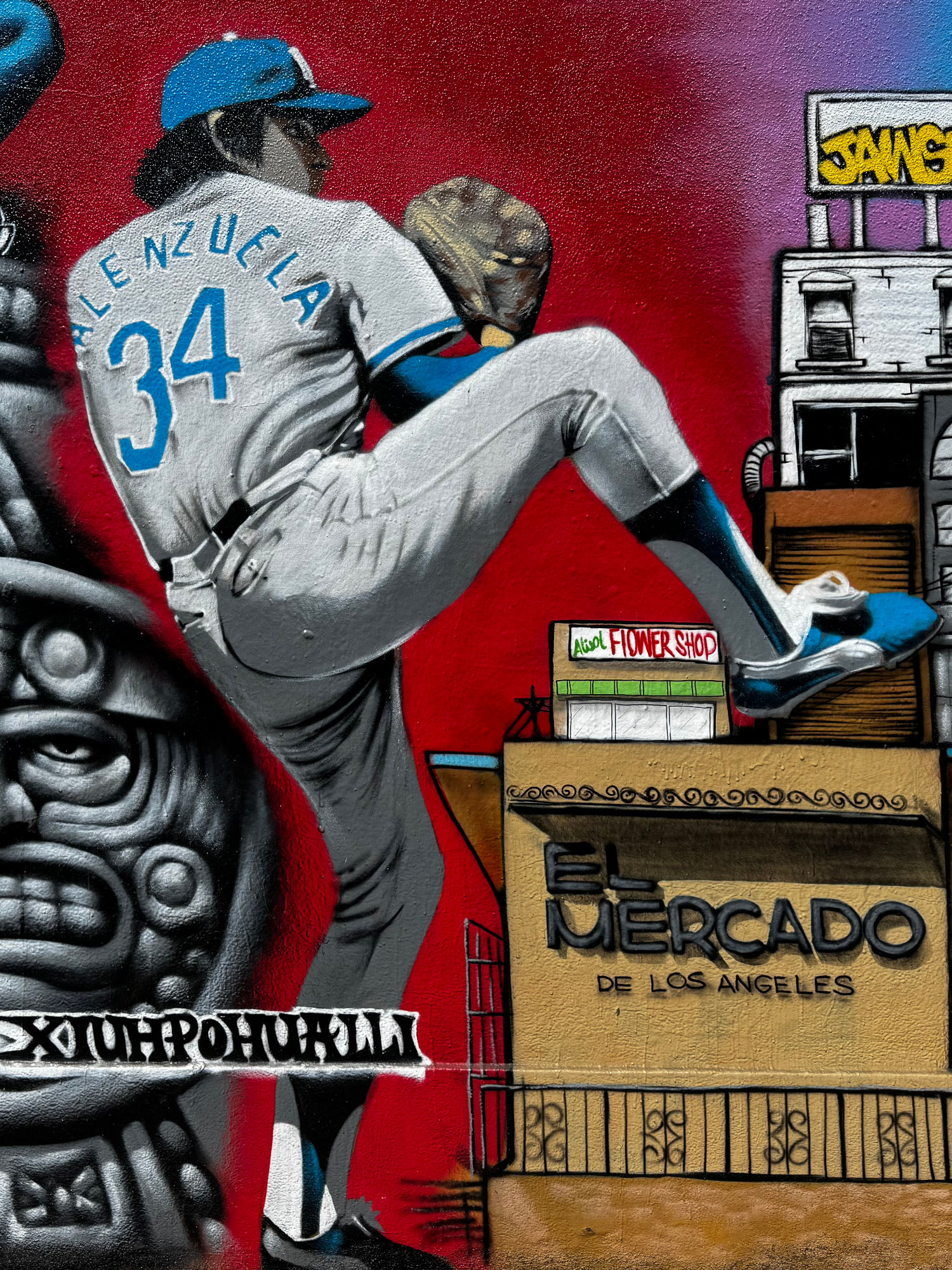 East Los Angeles Fernando Valenzuela Dodger Mural East Los Angeles Fernando Valenzuela