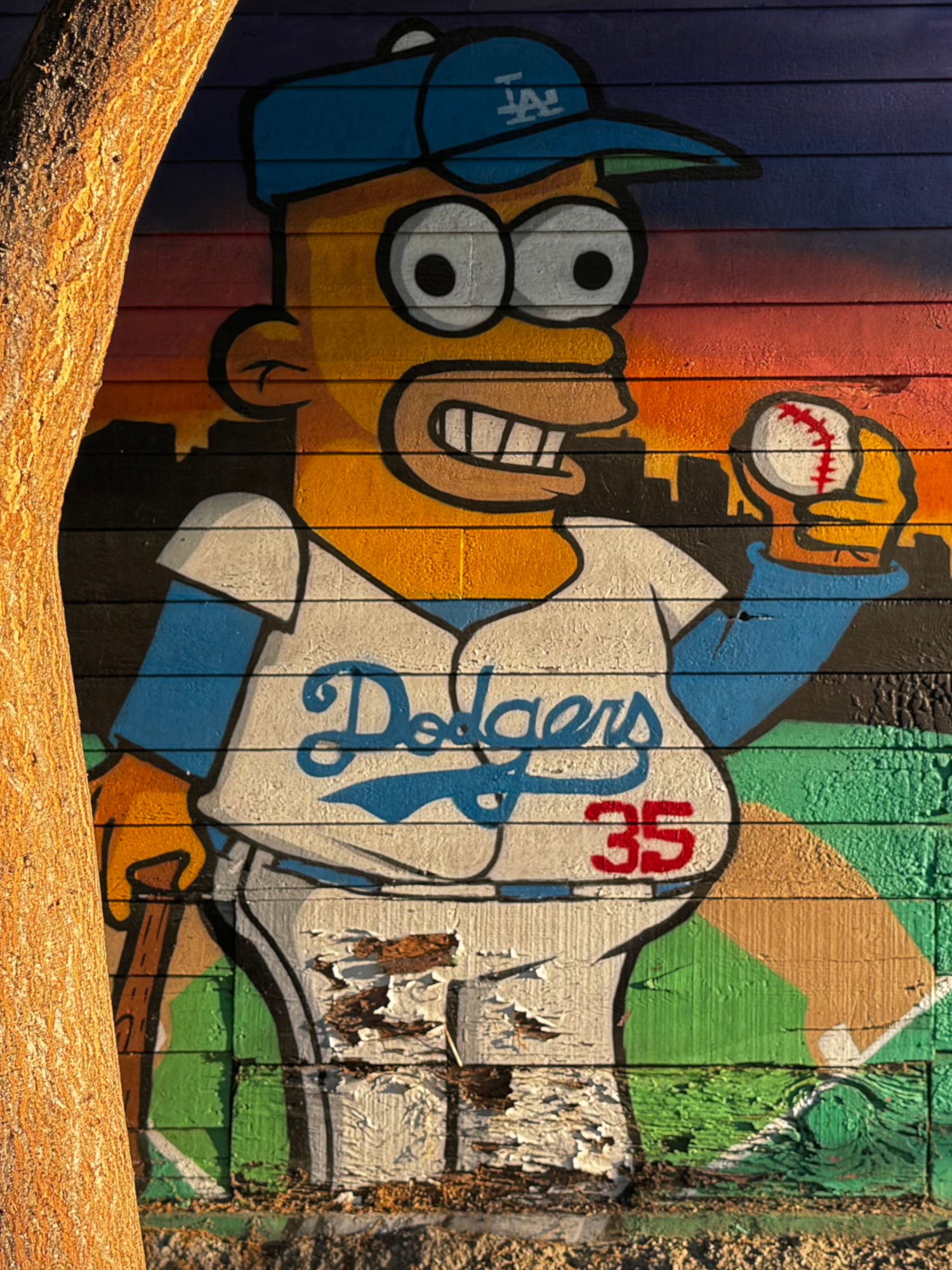 Homer Simpson 35 Dodger Mural Homer Simpson 35