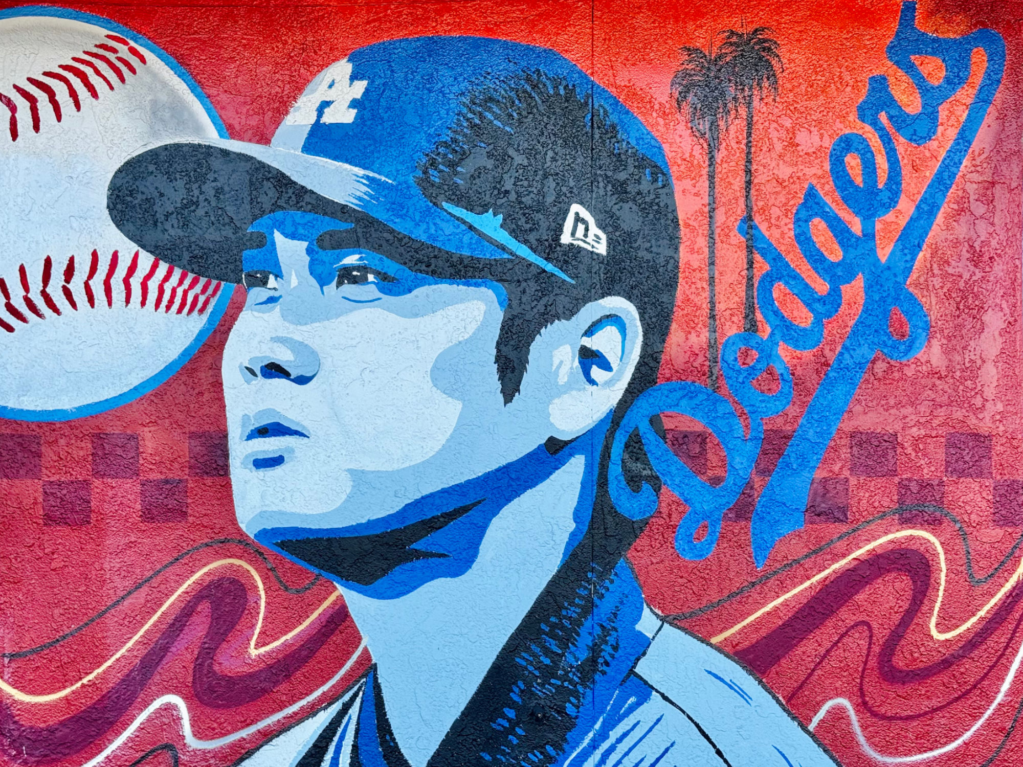 Olympic Flame Burgers Dodger Mural Olympic Flame Burgers