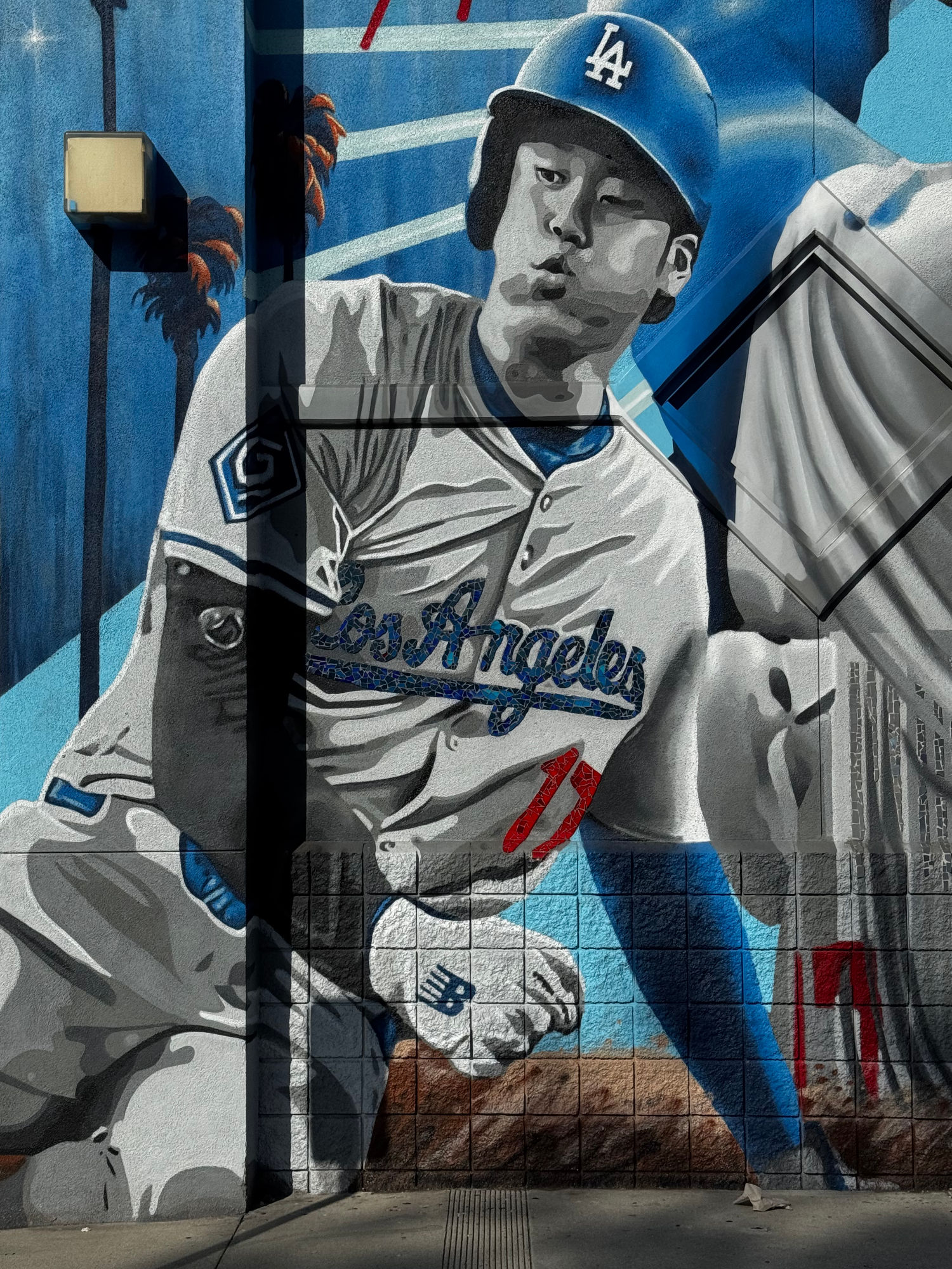 Ohtani Slide Dodger Mural Ohtani Slide