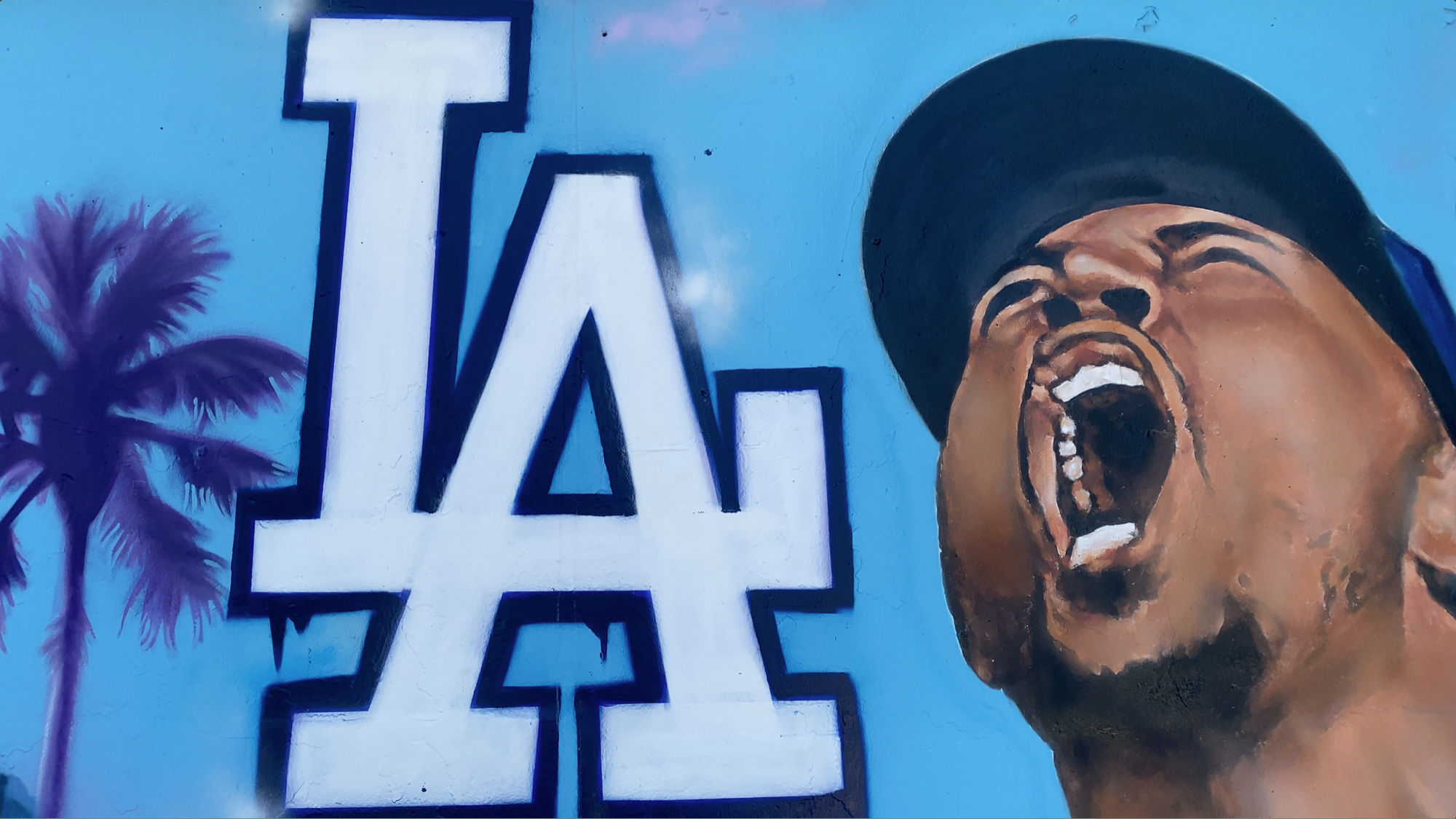 Dodger Murals Mookie Yell