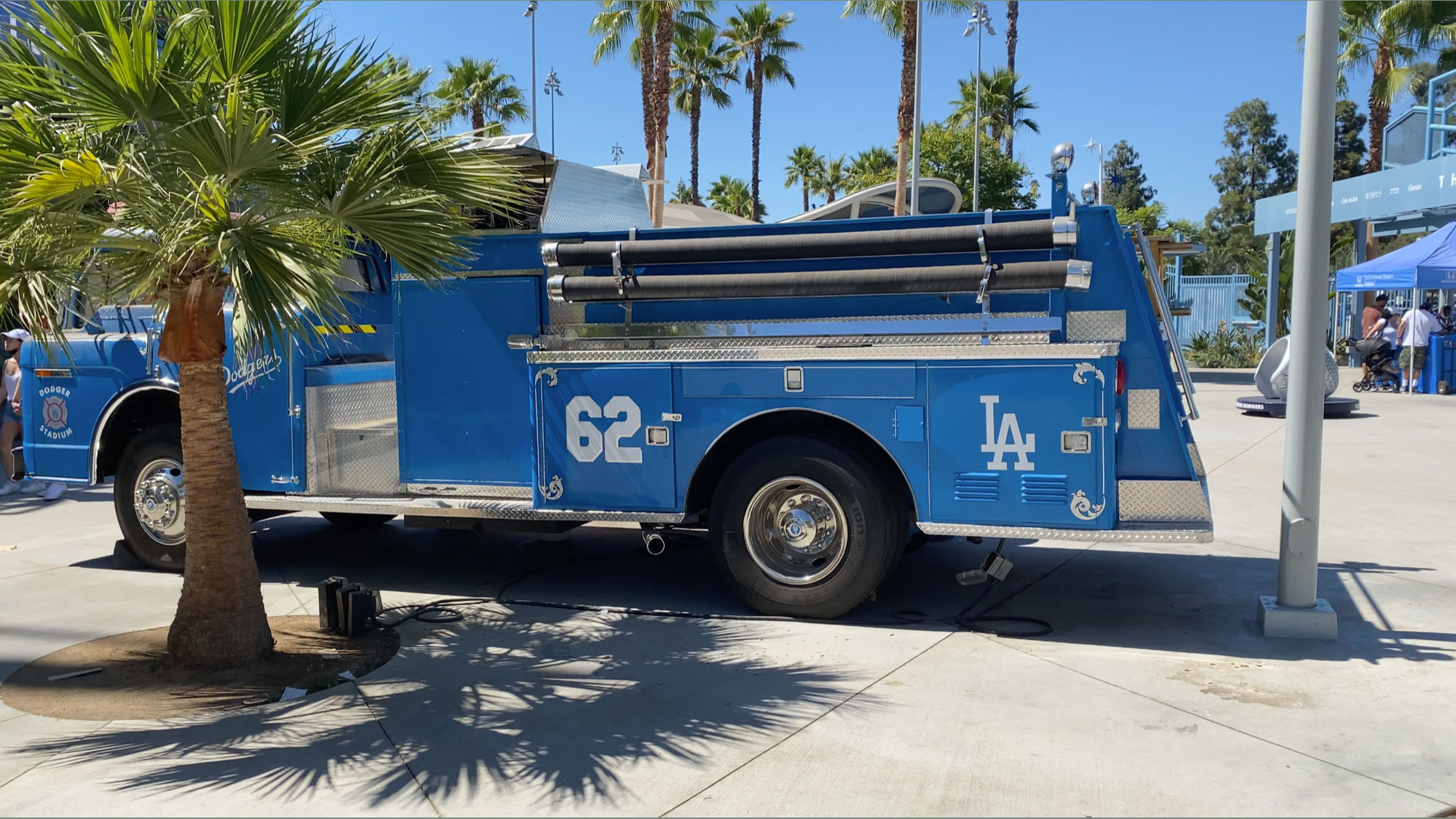 Dodger Stadium Blue Fire Truck Beer Booth