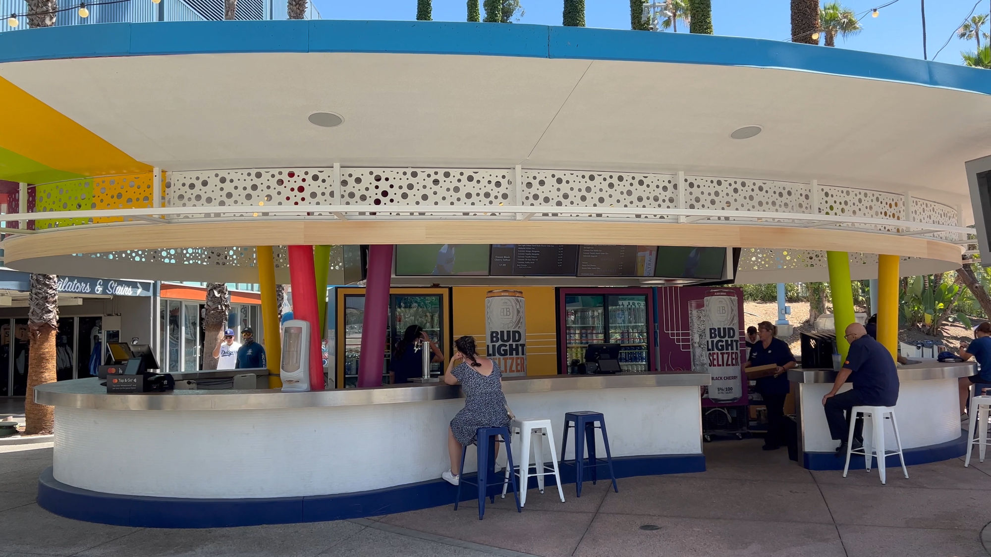 Dodger Stadium Bud Light Seltzer Bar Menu