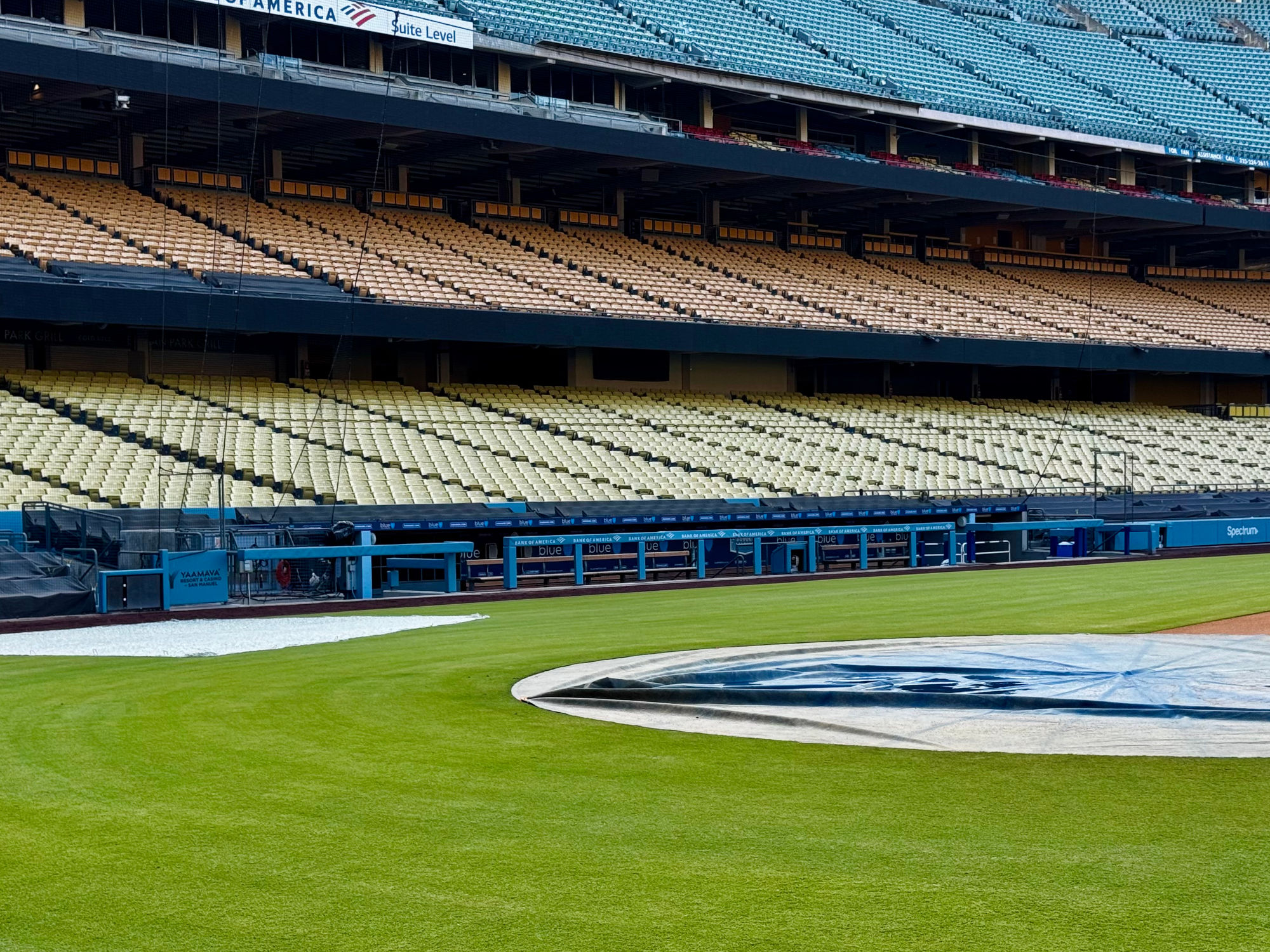 Dodger Stadium Dodgers Dugout From Field