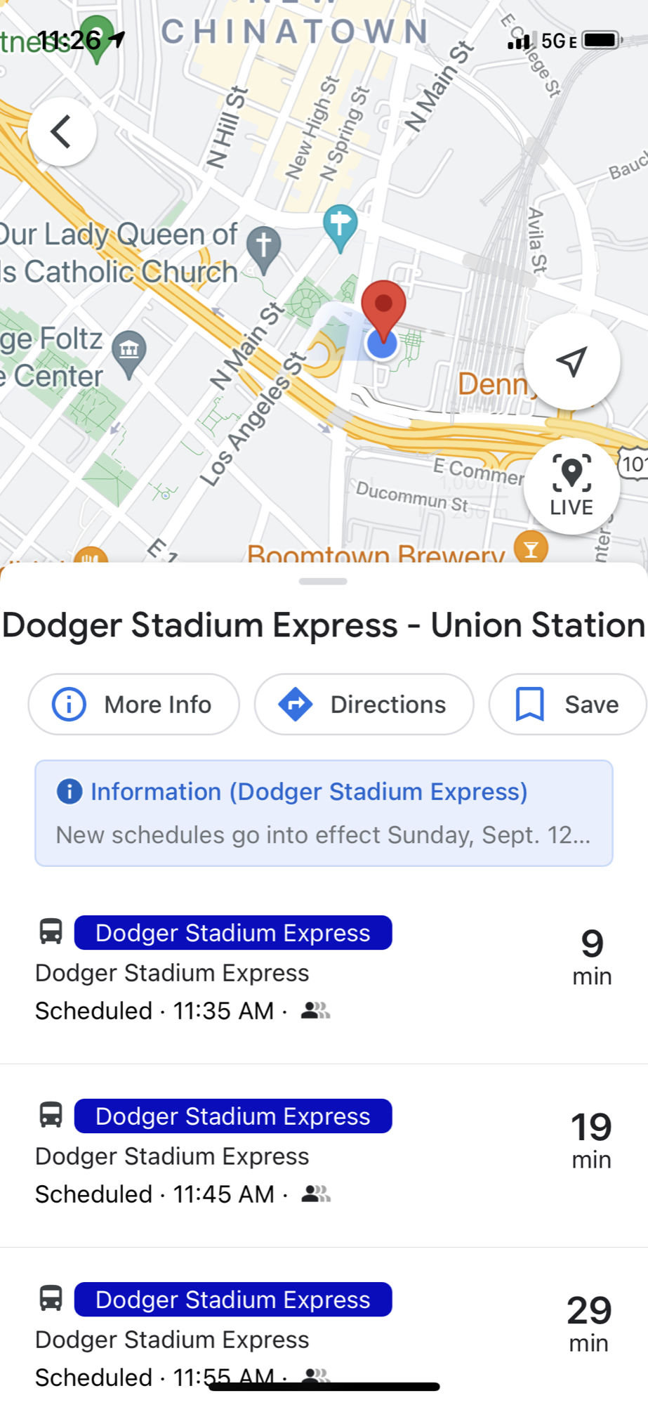 Dodger Stadium Express Route