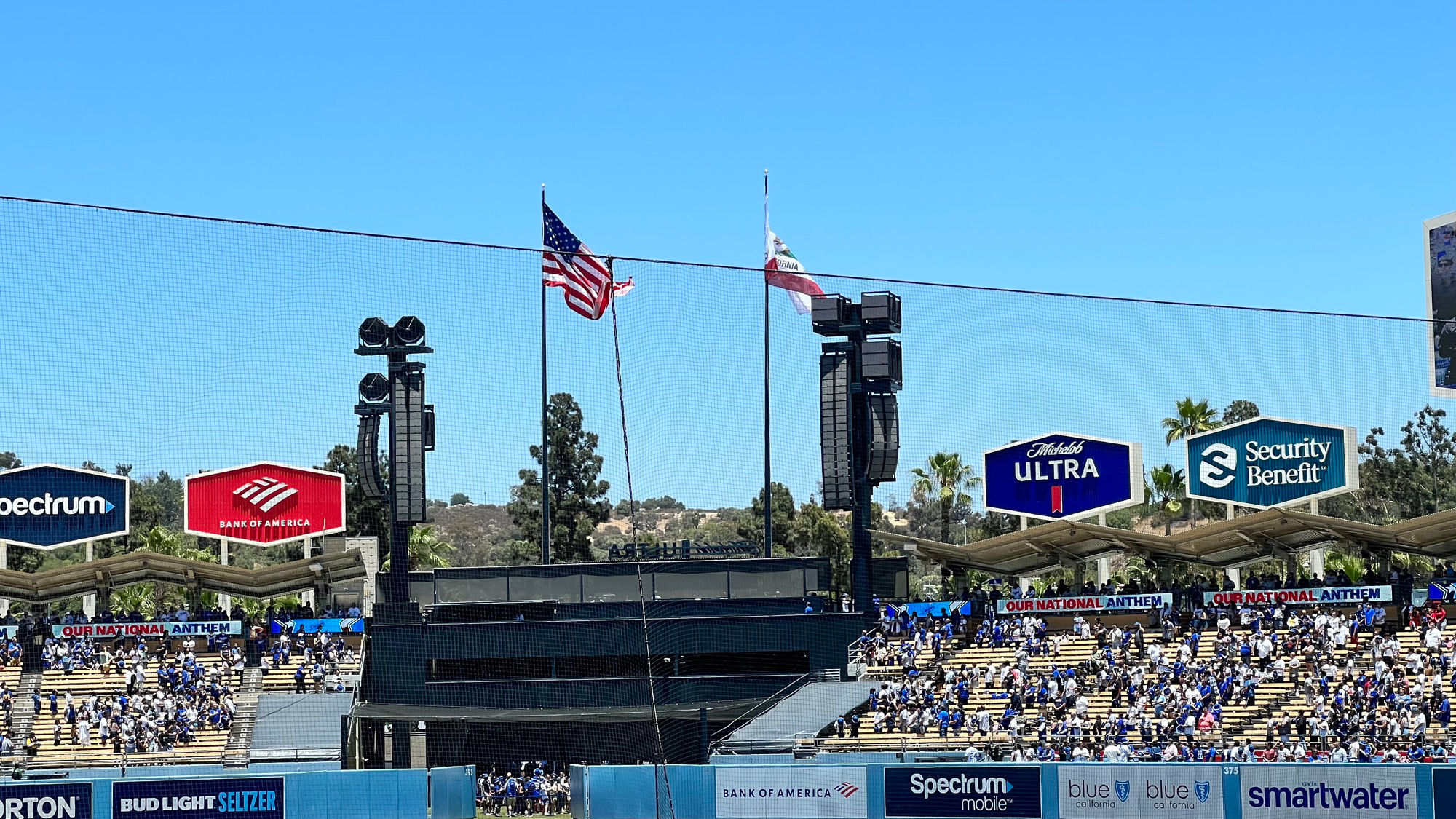 Dodger Stadium National Anthem Flag