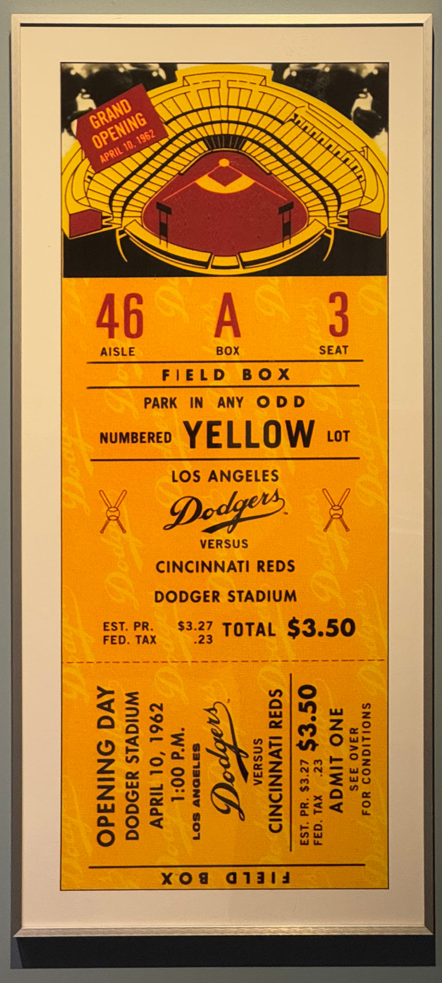 Dodger Stadium Opening Day Ticket