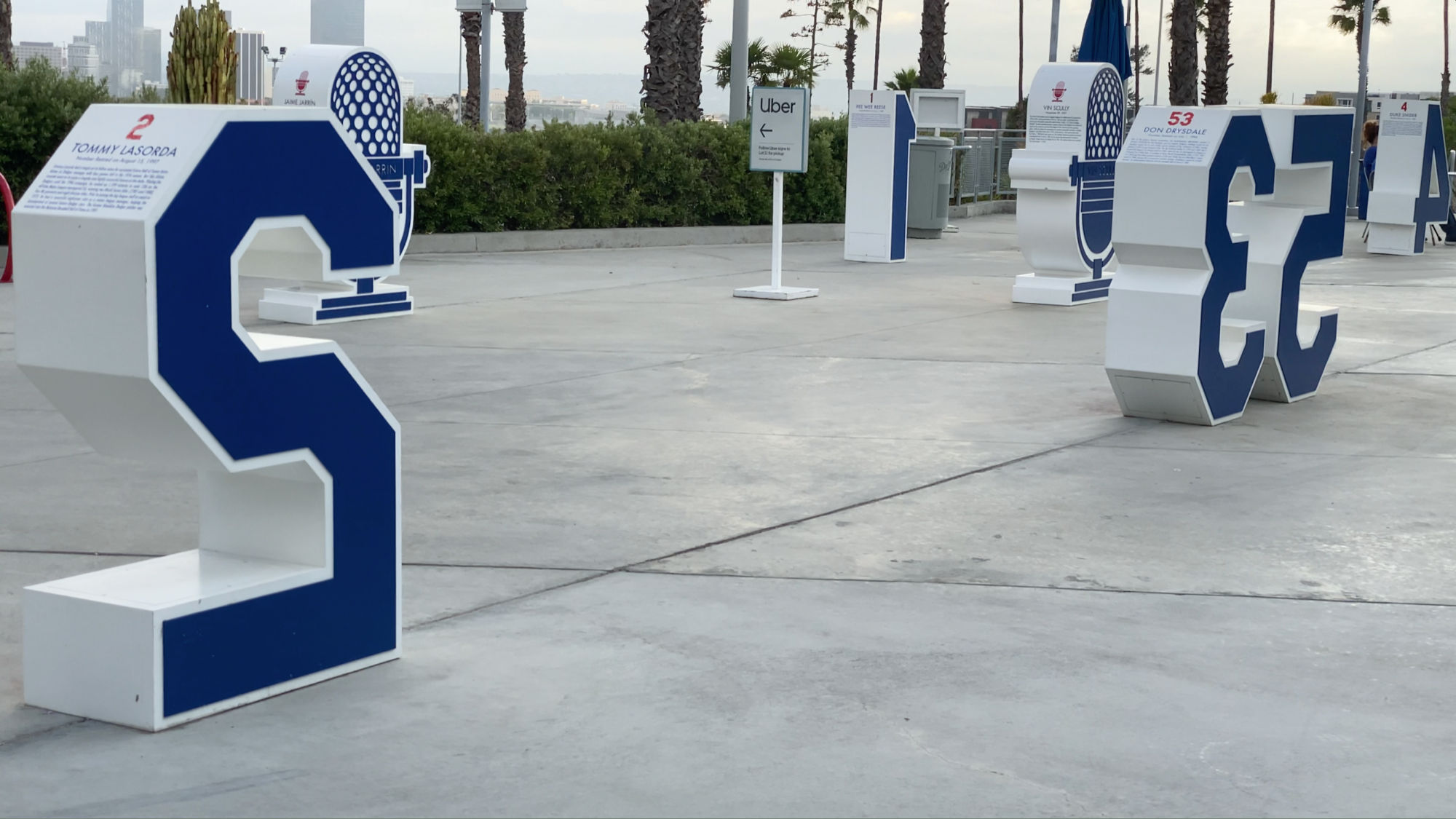 Dodger Stadium Retired Numbers Plaza