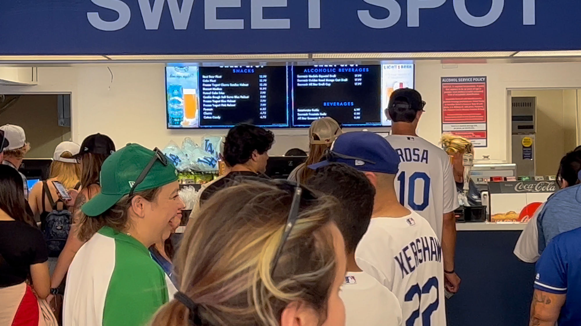 Dodger Stadium Sweet Spot Menu