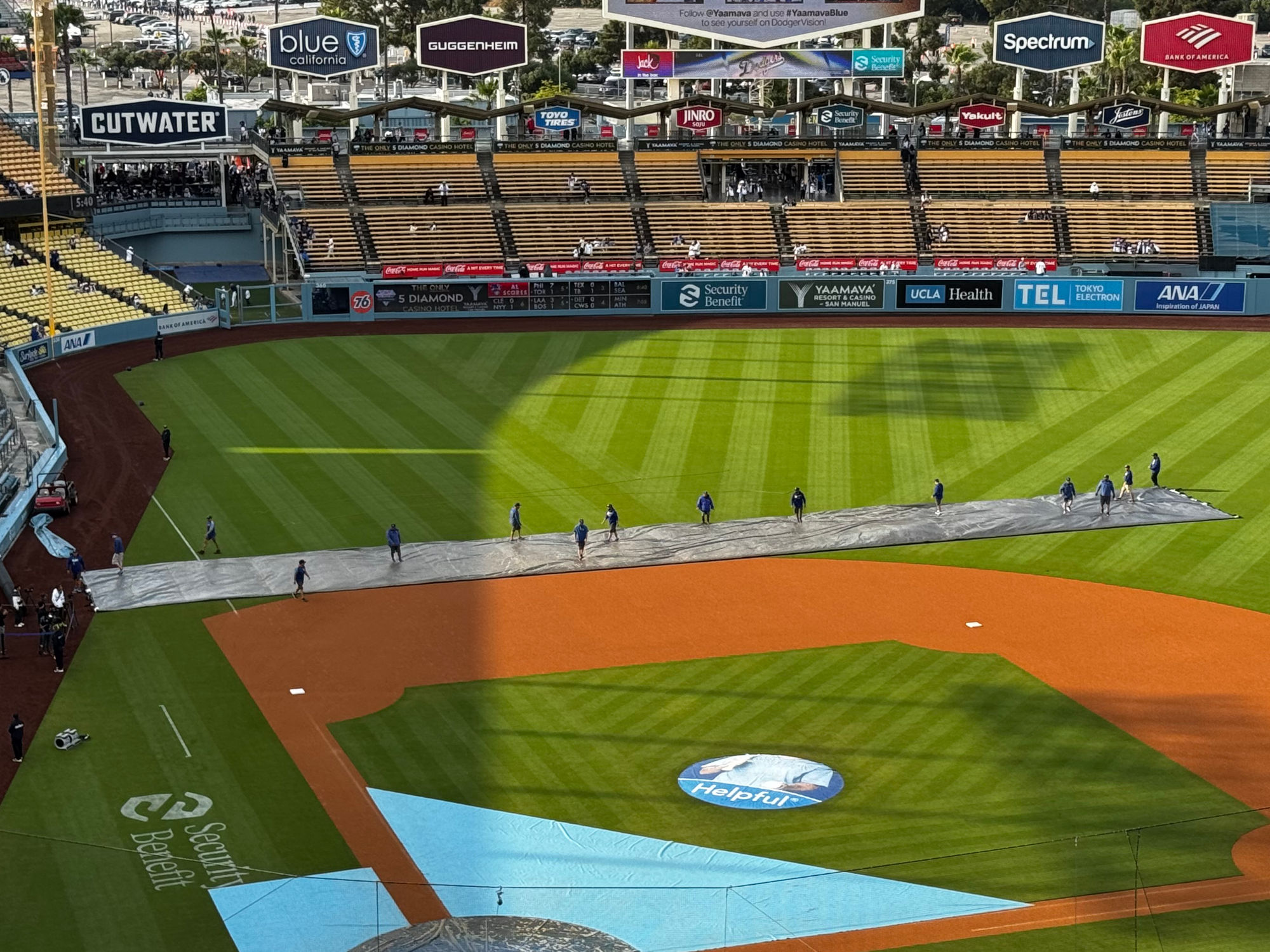 Dodger Stadium Tarp Fold It