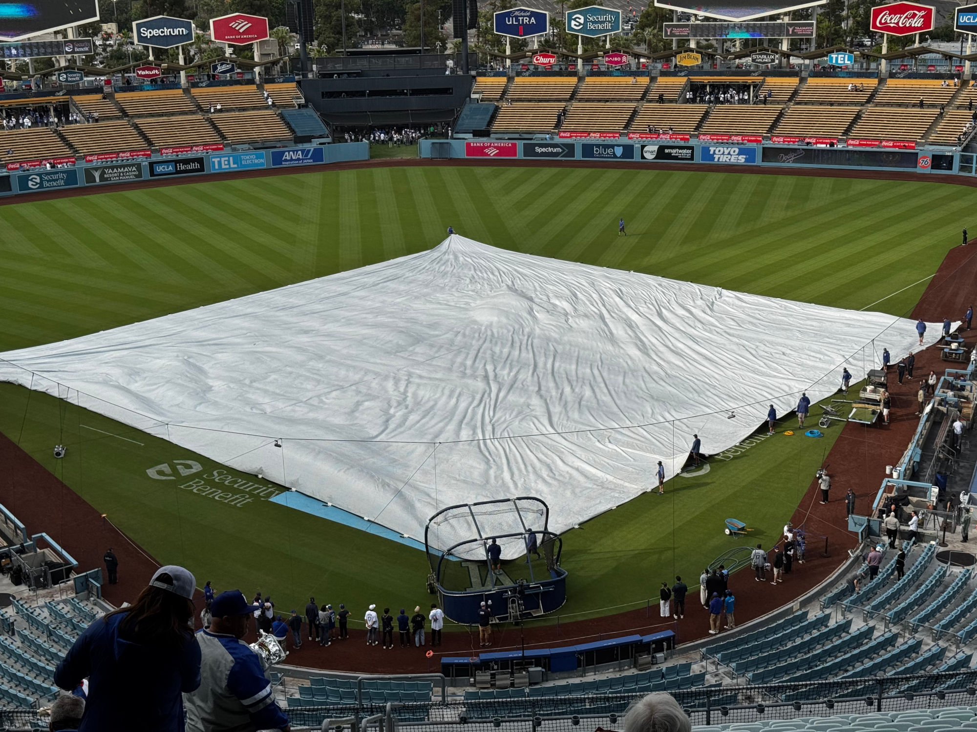 Dodger Stadium Tarp Infield
