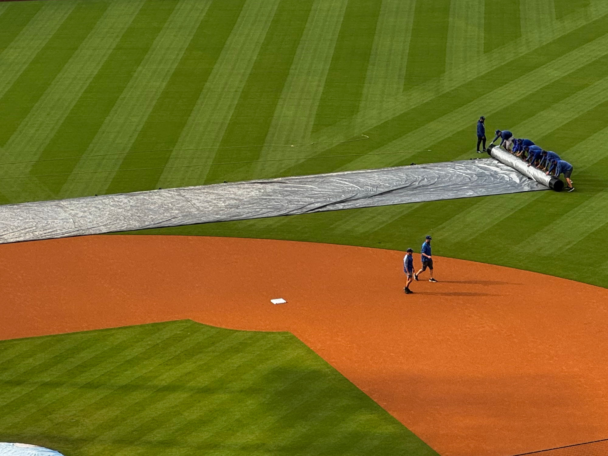 Dodger Stadium Tarp Roll It Up