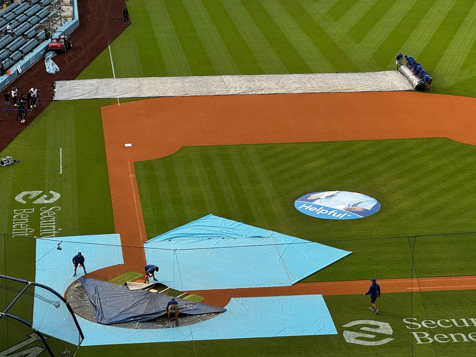Dodger Stadium Tarp Roll It