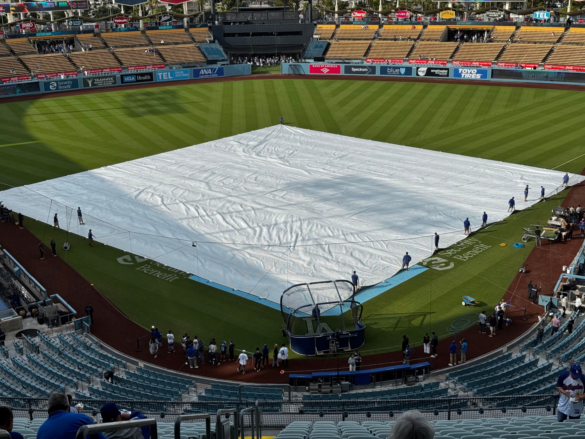 Dodger Stadium Tarp Sunshine