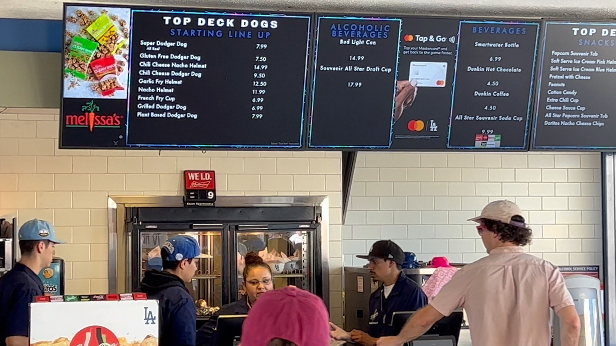 Dodger Stadium Top Deck Dogs Menu