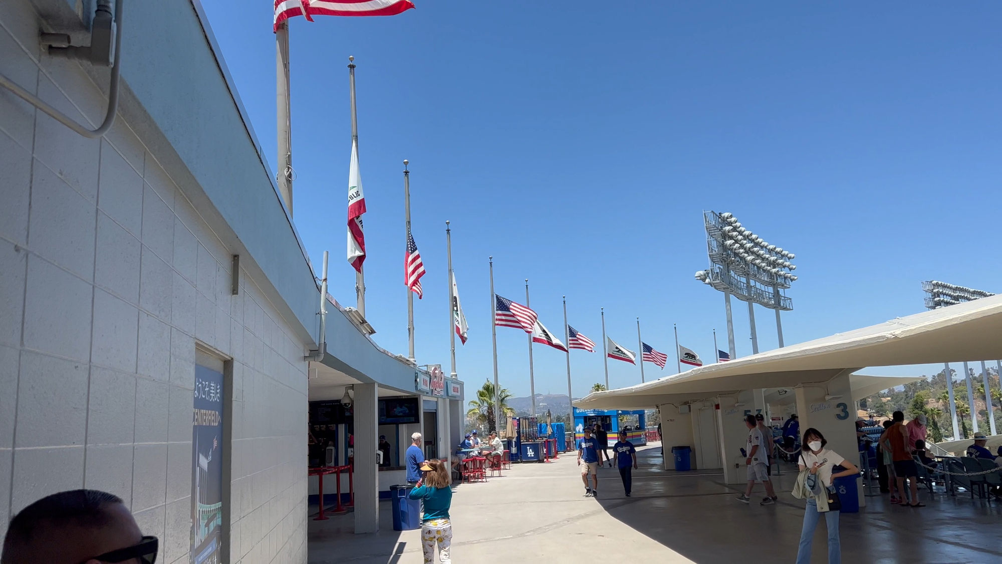 Dodger Stadium Top Deck Esplanade Flags