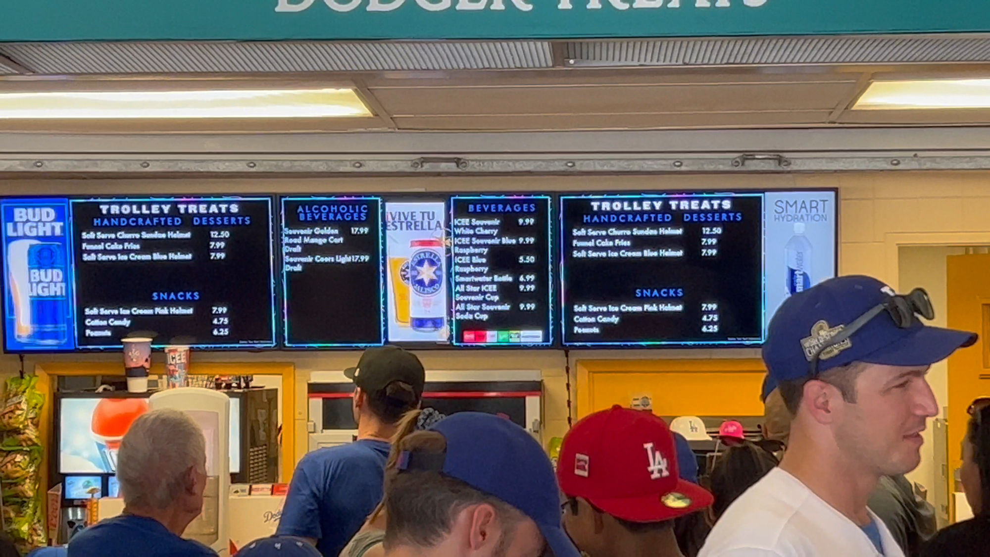 Dodger Stadium Trolly Treats Menu