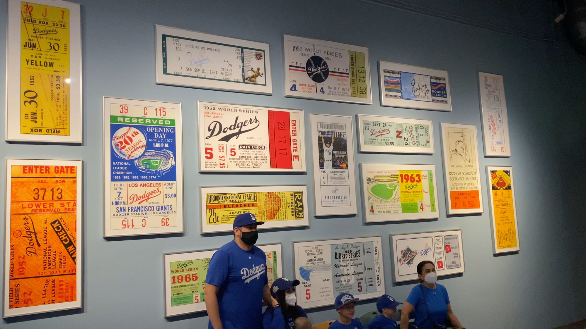 Dodger Stadium Wall of Tickets