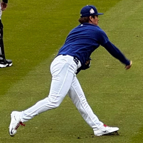 Yoshinobu Yamamoto Warm Up Dodger Stadium Yoshinobu Yamamoto Warm Up