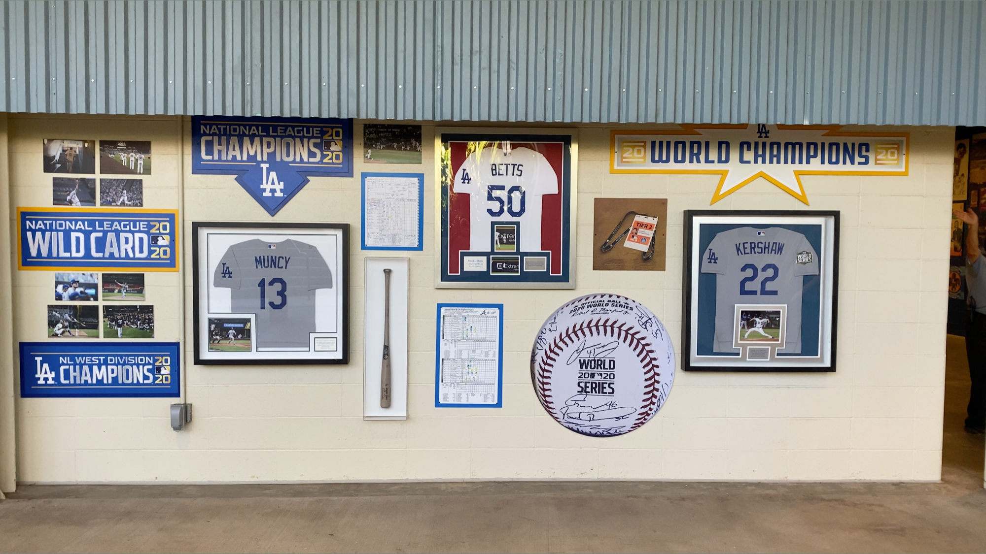 Los Angeles Dodgers 2020 World Champions Wall