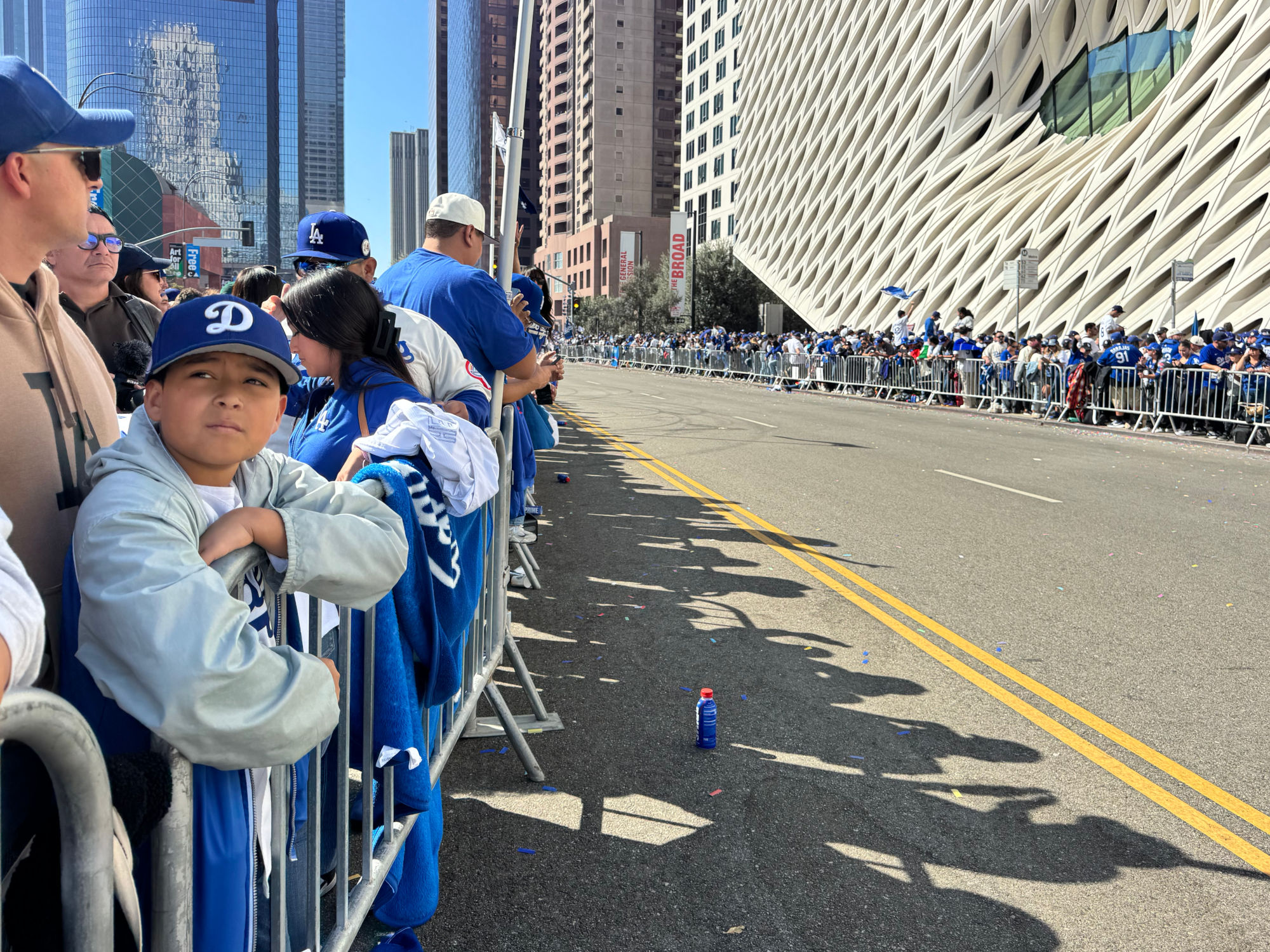 Dodgers 2024 Parade Grand Ave Double Yellow