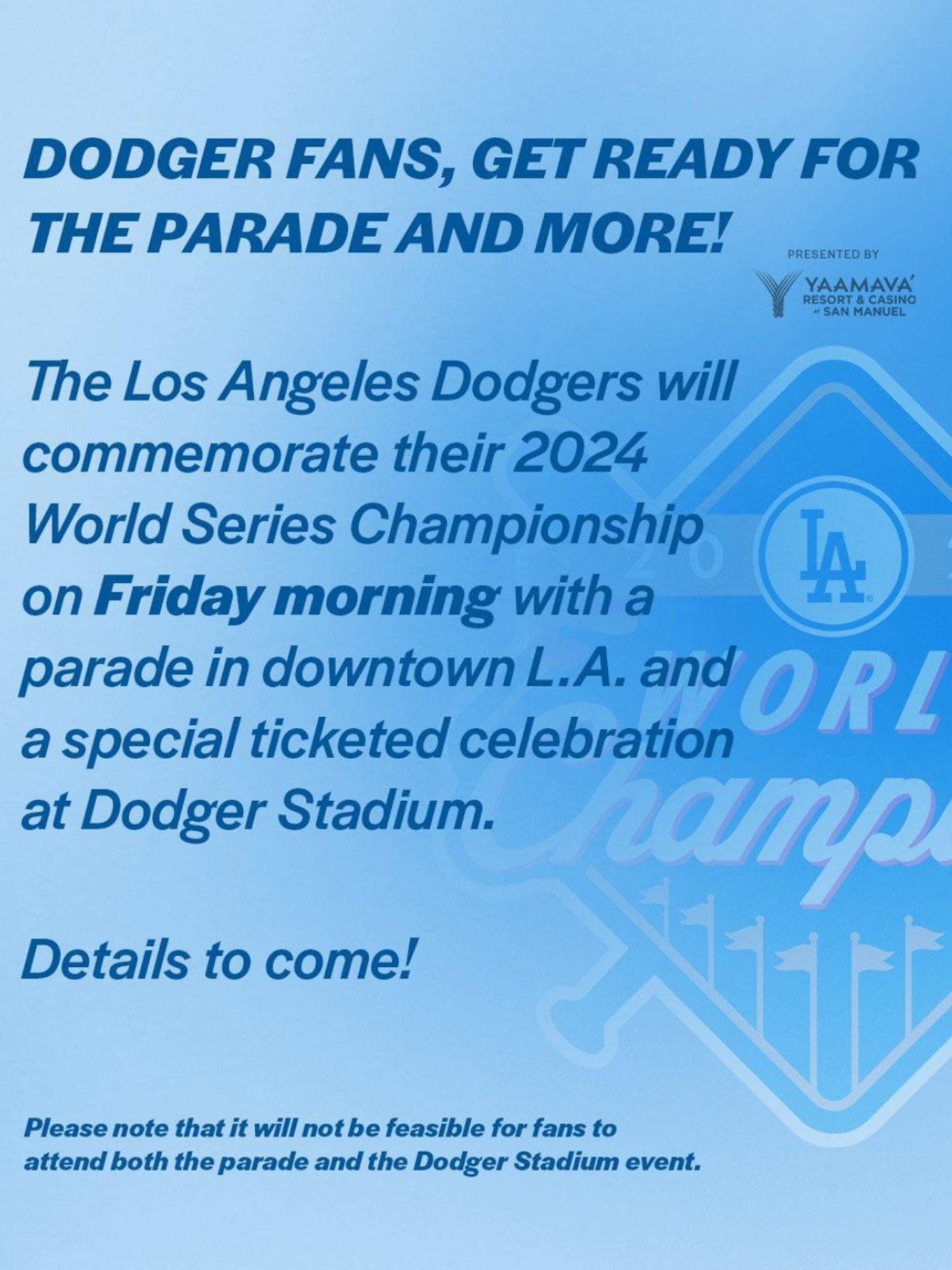 Dodgers 2024 Parade Two Celebrations