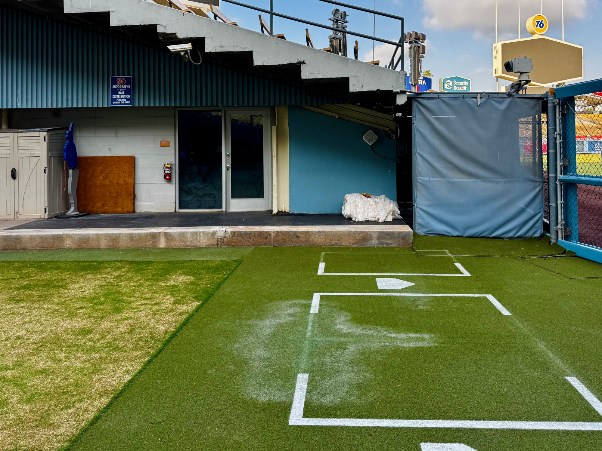 Dodger's Bullpen Catcher's Area