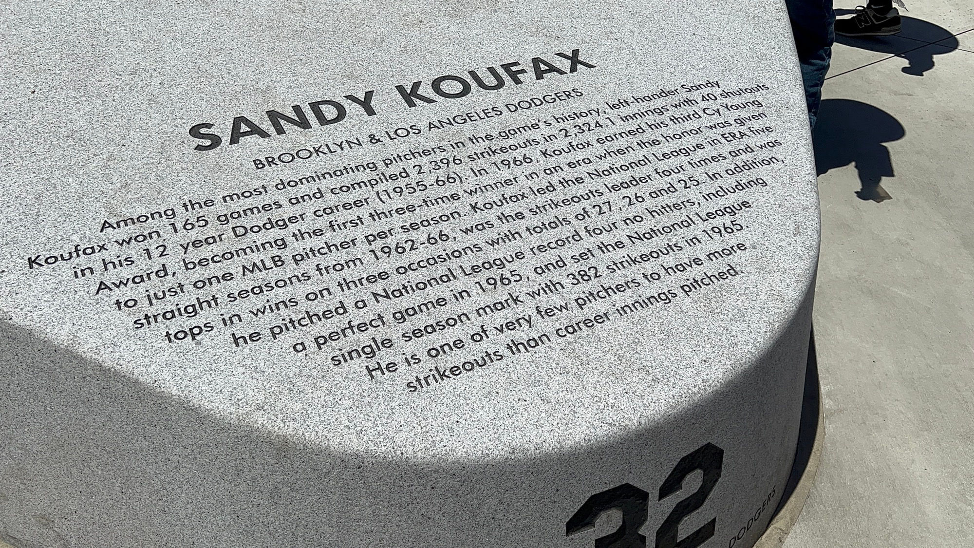 Dodger Stadium Sandy Koufax Statue