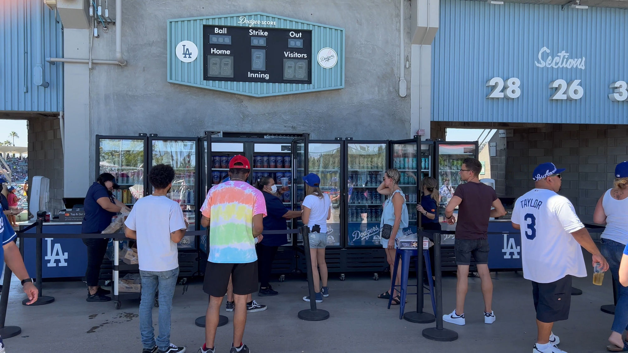 Dodgers Scoreboard Beverage Reserve Station