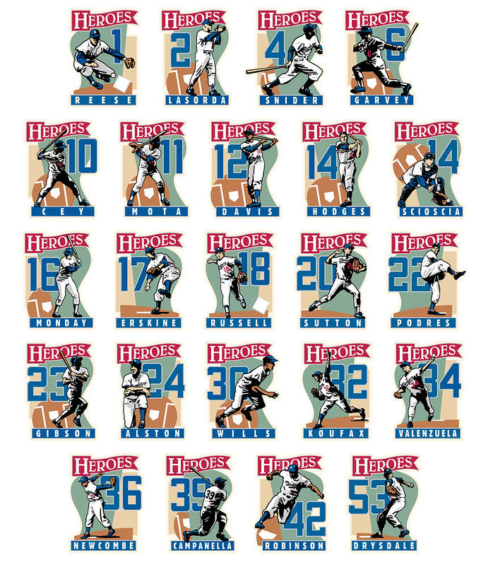 Dodgers Sleeve Patches Heroes