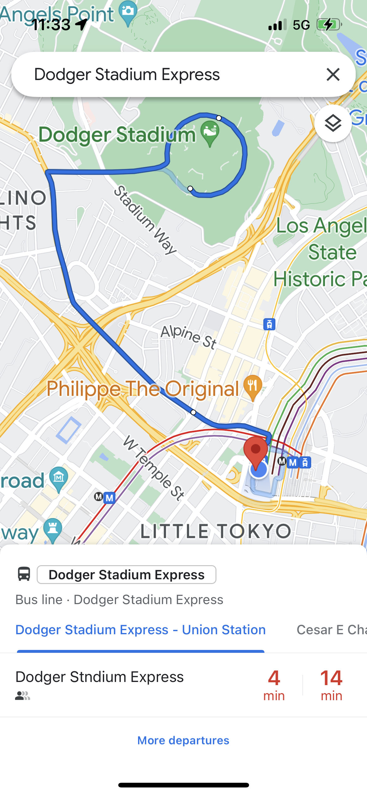 Dodger Stadium Express Route