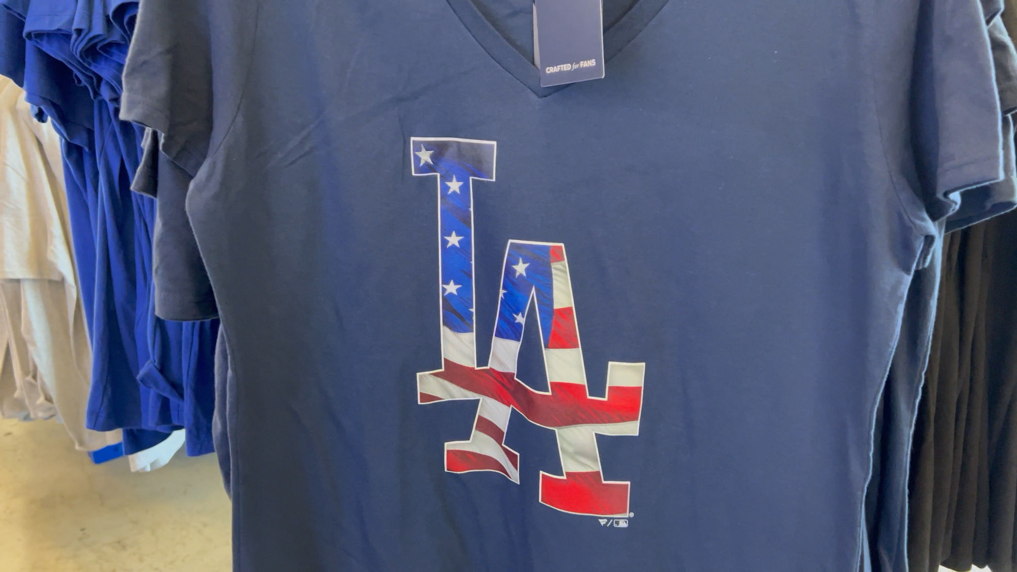 Dodgers Store LA American Flag Shirt