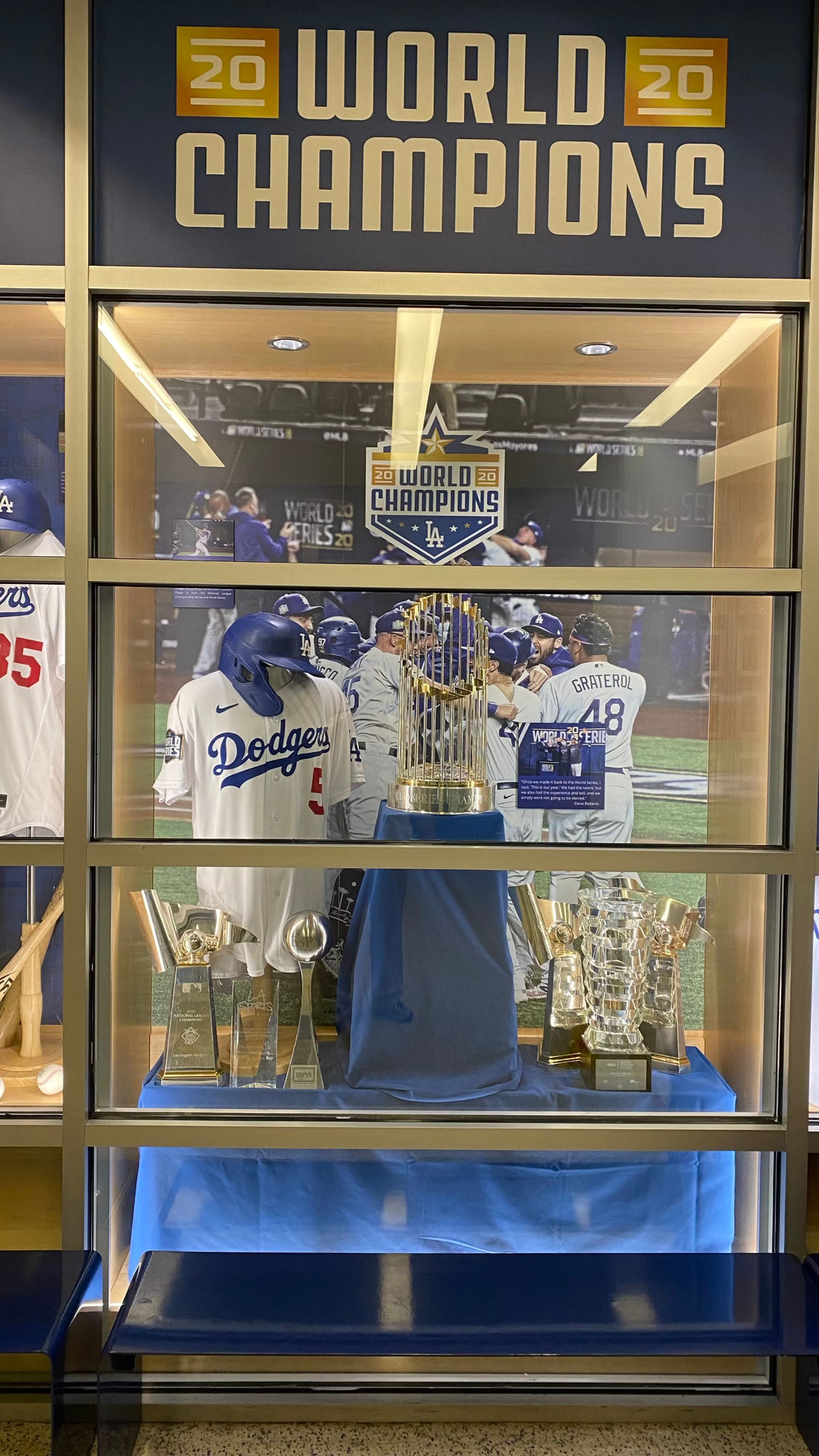 Dodgers Trophies from 2020