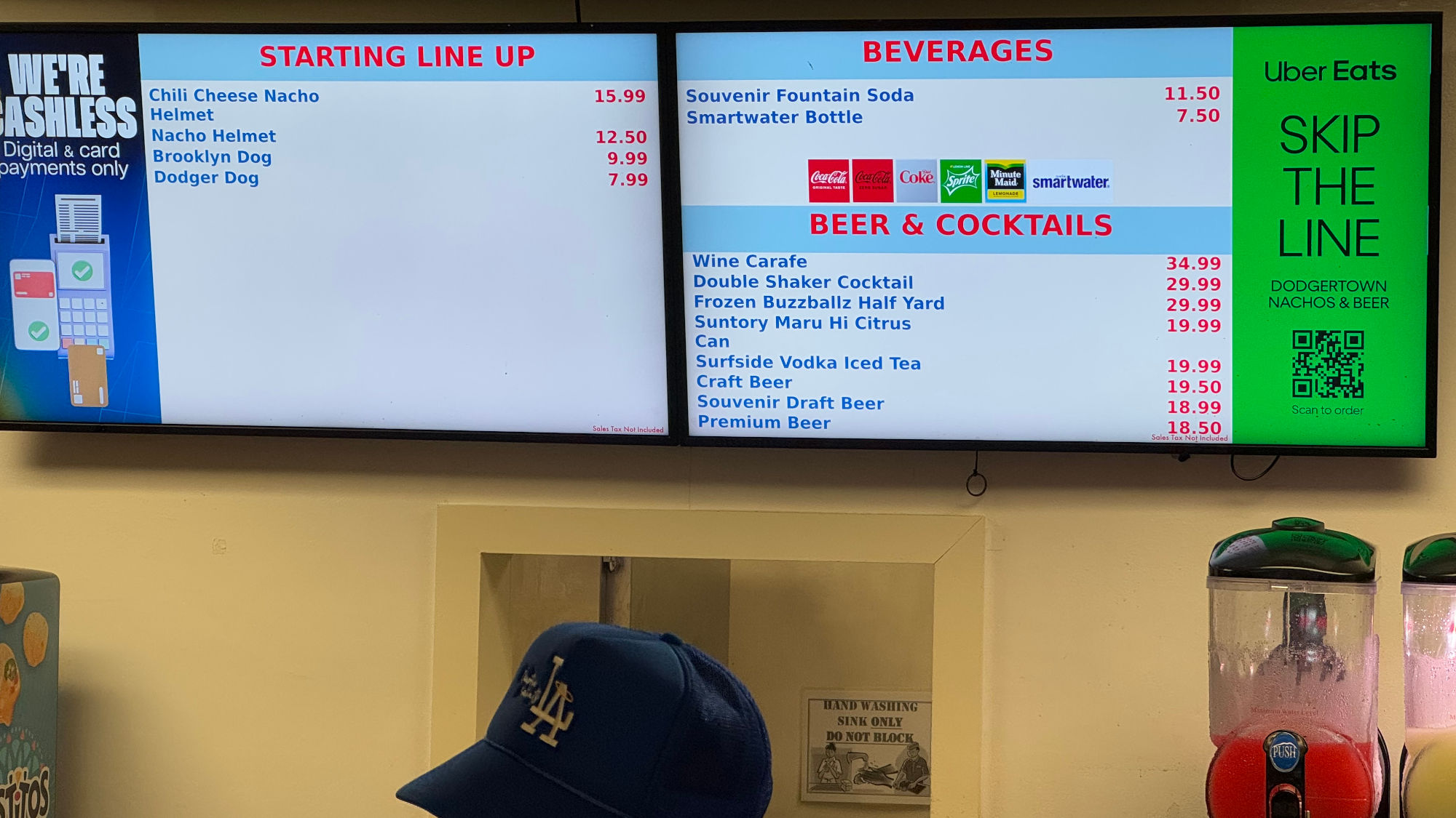 Menu Dodgertown Nachos & Beer Menu