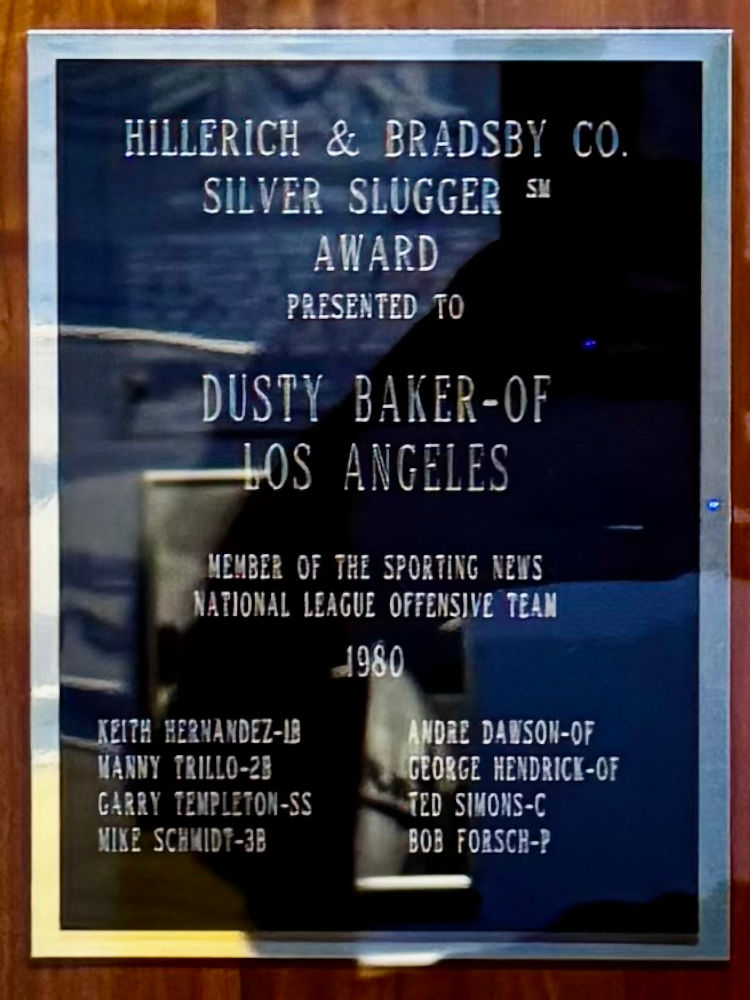 1980 Silver Slugger Award Dusty Baker Dusty Baker 1980 Silver Slugger Award