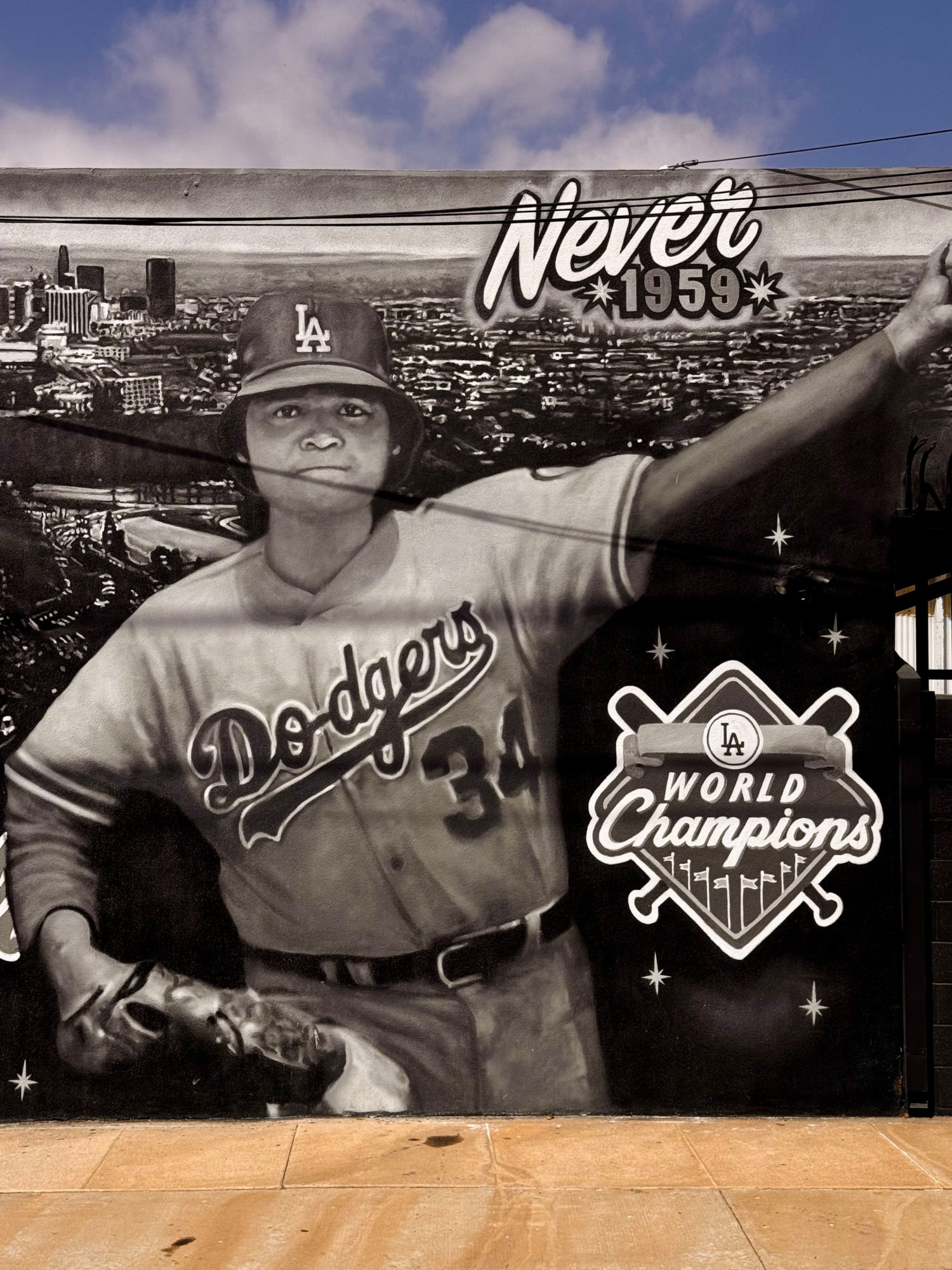 Elysian Valley Mural Fernando Valenzuela