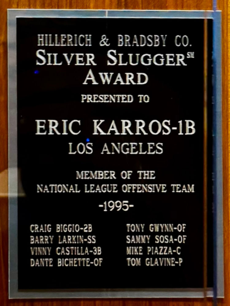 1995 Silver Slugger Award Eric Karros Eric Karros 1995 Silver Slugger Award