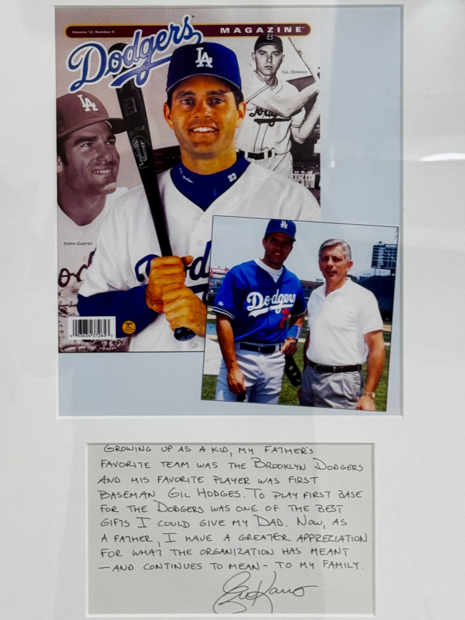 Eric Karros Handwritten Note Eric Karros Handwritten Note