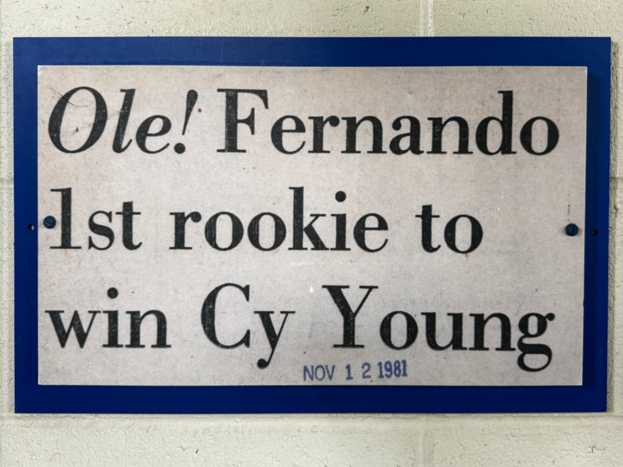First Rookie Cy Young Fernando Valenzuela First Rookie Cy Young
