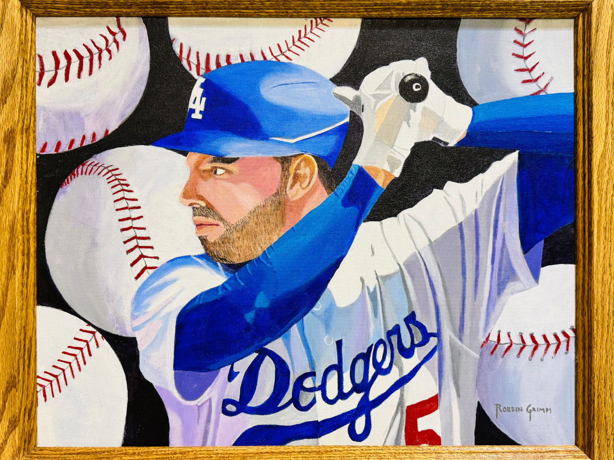 Painting By Robbin Grimm Freddie Freeman Painting By Robbin Grimm