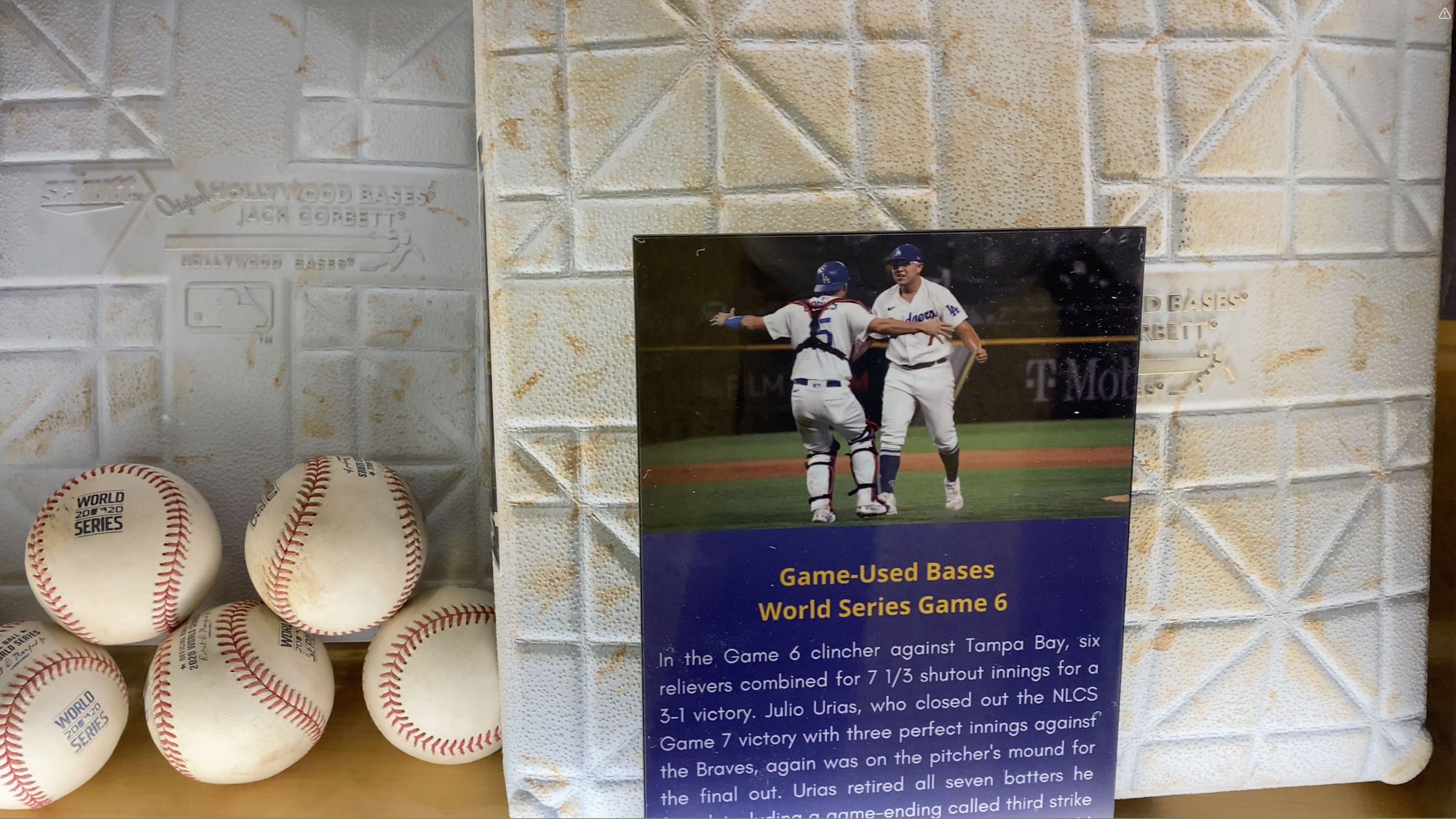 Game Used Bases World Series Game 6