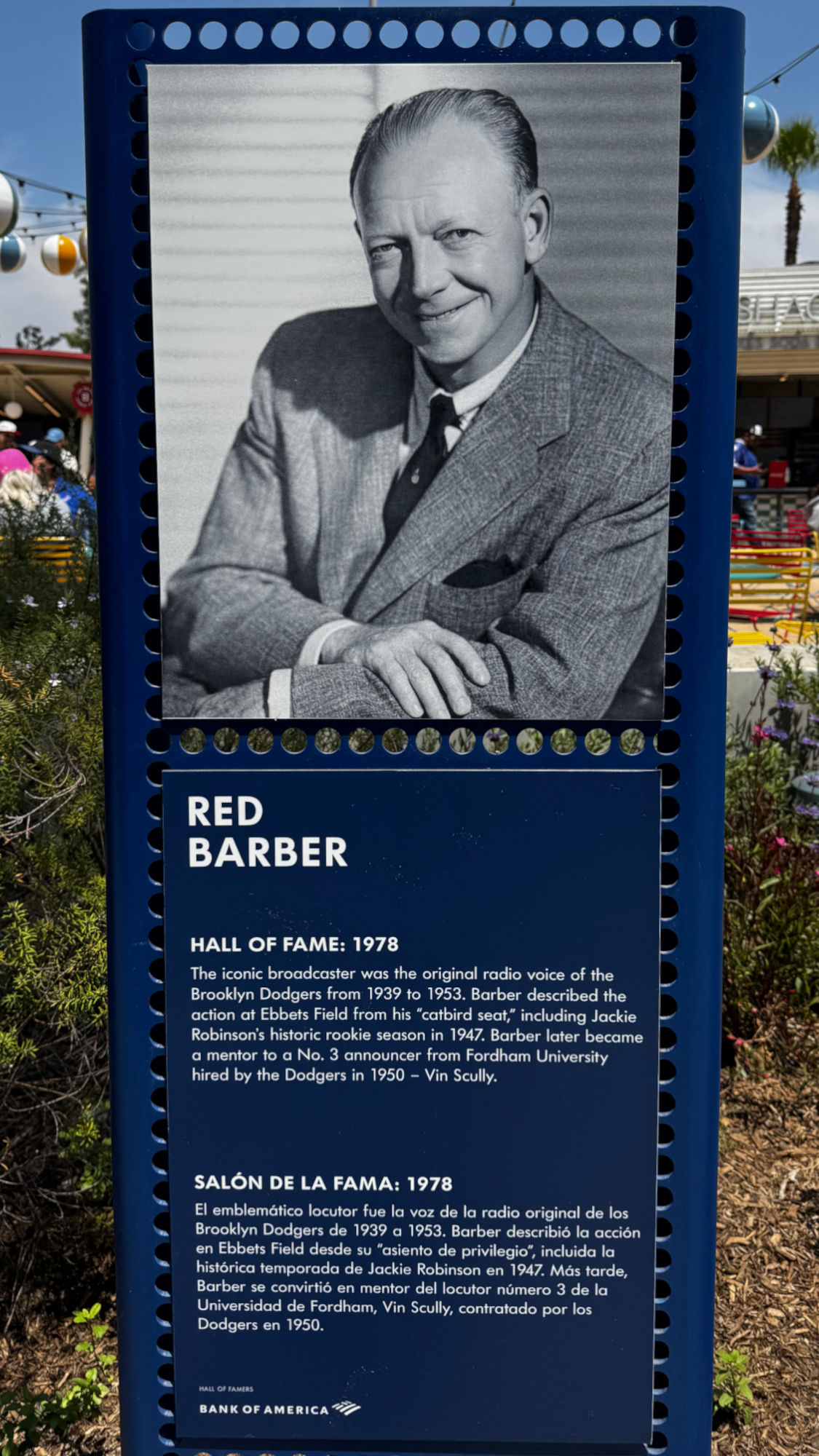 Red Barber Hall of Fame Red Barber